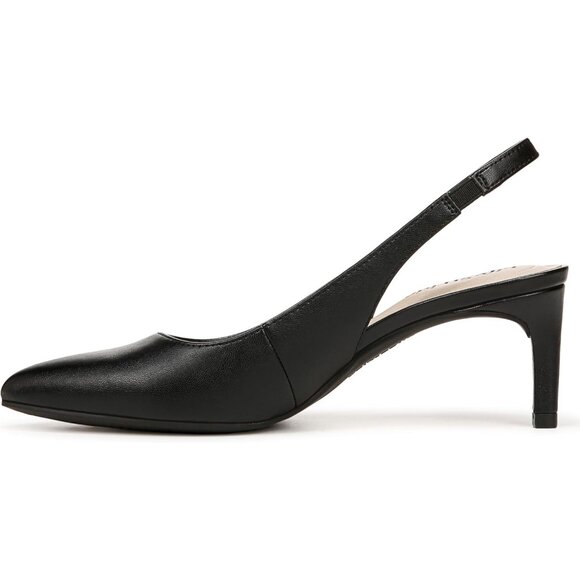 LifeStride Womens Black Polyurethane (PU) Slingback Kitten Heel Dress Pump - Picture 9 of 9
